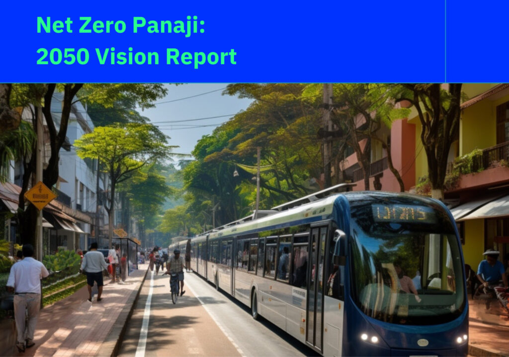 The image shows an AI-generated future for the city of Panaji